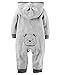 Carter's Baby Boys' Hooded/Eared Romper (Baby) -Daddy's Sidekick, Grey Bulldog-12M