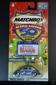 Matchbox across America 50th BDay series, Massachusetts (1962 VW BEETLE)