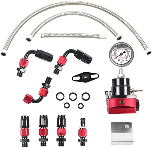 YESHMA EFI Fuel Pressure Regulator Kit Universal Adjustable with 0 ...