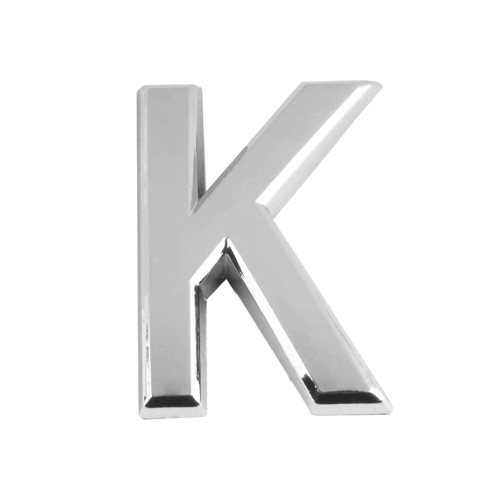 Larcele 1.96inch/5cm Self-Stick Modern House Number ABS Address Numbers Silver Mailbox Number 3 Pieces MPH-04(Letter K)