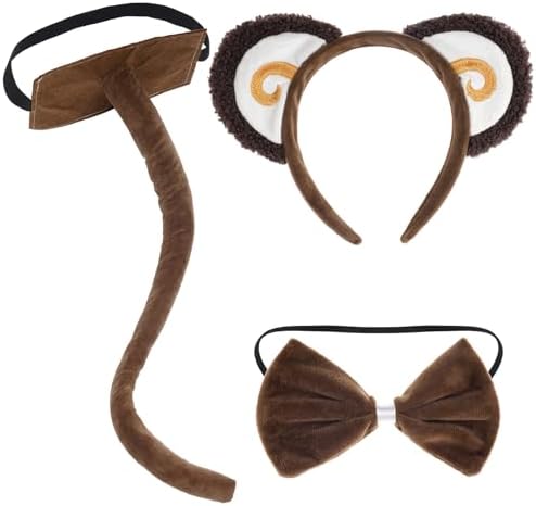 COACOM Set De 2 Diademas Y 2 Pajaritas De Leopardo Y Cebra – Accesorios Para Disfraces De Animales Y Fiestas Temáticas