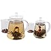 Teabloom - CLEARANCE SALE - MIGH-TEA Brewing Teapots for Iced Tea and Hot Tea, 2 Loose Tea Glass Infusers, 2 Glass Lids