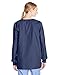 Landau Women's Premium Snap-Front 4-Pocket Crew Neck Warm-Up Scrub Jacket, Navy, Large