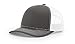 Richardson Charcoal/White 112 Mesh Back Trucker Cap Snapback Hat w/THP No Sweat Headliner