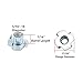 Eowpower 50 Pieces 4 Pronged Zinc Plated Tee T-Nut 5/16