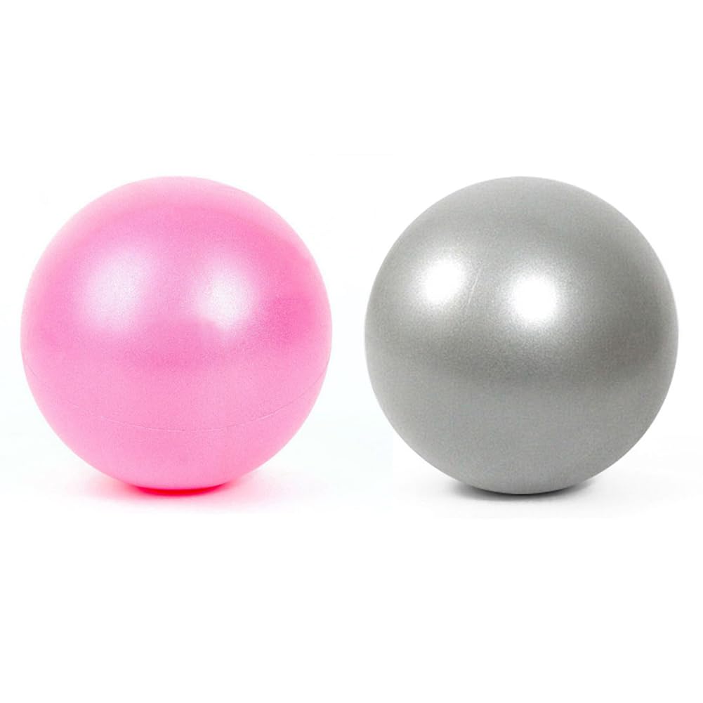 Yontree 9 Inch Soft Pilates ball, 2 Pack 22-25cm Expercise Ball, Perfect for Yoga, Core Training, Physical Therapy and balance, Pilates, Abdominal Workouts