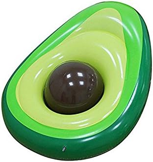 RUNYIDE Inc. Luxury Inflatable Avocado Pool Float Lounge 5.5 x 3 Foot With Beach Ball Pit