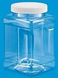Clear Food Grade PET Plastic Square Grip Storage