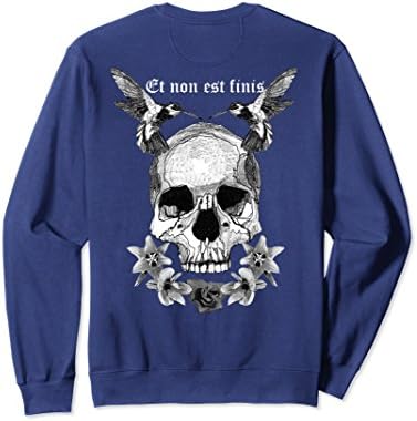 Unisex Skull Premium long Sleeve Sweatshirt by PeLari Design 2XL Navy
