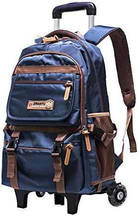 School Bags Student Backpack Blue Removable Children School Bags Child Climb Stair Trolley Backpack Kids Wheeled Bags Boys Girls Bookbag Mochilas