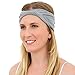 LIGHT GREY ORGANIC HEADWRAP by KOOSHOO | Top Rated Women's Headband made from Soft, Breathable and Sweat-Wicking Organic Cotton | Perfect Twist Headband for Workout, Running, Yoga and Fashion