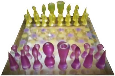 Karim Rashid Chess Set Yellow & Purple