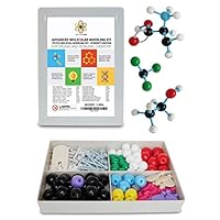 Dalton Labs Molecular Model Kit with Molecule Modeling Software and User Guide - Organic, Inorganic Chemistry Set for Building Molecules 178 Pcs Advanced Chem Biochemistry Student Edition