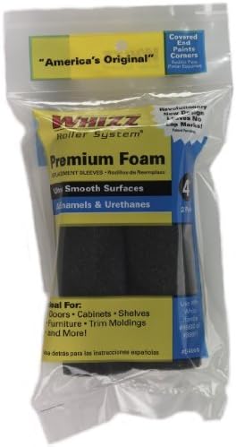Work Tools International 54060 4-Inch Whizz Premium Foam Paint Roller Cover, Black, by Work Tools International