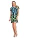 MBJ Womens Print Front and Back Yoke Pleats Dress Top XXXL Green