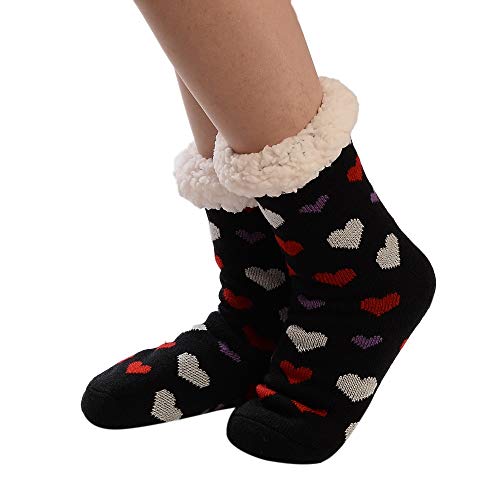 Connia Hot Women Christmas Cotton Socks Winter Mandatory Thicker Plus Velvet Wool Anti-Slip Floor Carpet Daily Socks (Free Size, A1) - Thumbnail 6
