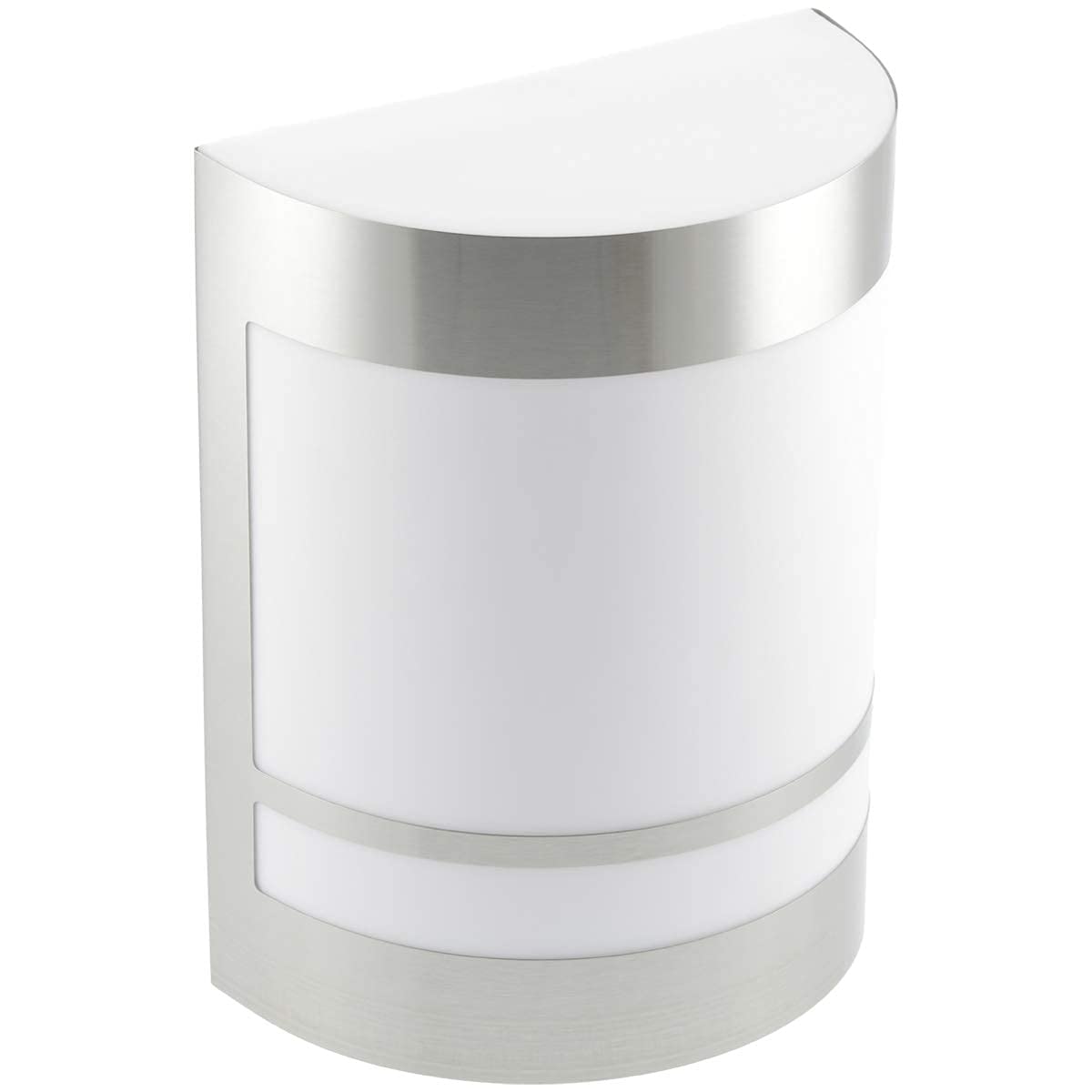 CGC Lighting Outdoor Wall Light Curved Door Number White Garden Lamp Patio Porch Terrace Opal Conservatory Door Semi Circle (Stainless Steel)