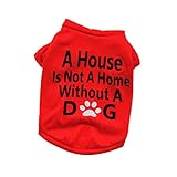 Woaills Hot Sale!!Small Dog Cat Pet Puppy Summer Shirt Clothes Vest T-Shirt (S, Red)