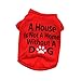 Small Dog Cat Pet Puppy Summer Shirt Clothes Vest T-Shirt (S, Red)