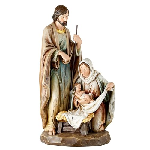 Avalon Gallery Christmas Figurines - Joseph and Mary with Jesus Tabletop Center…