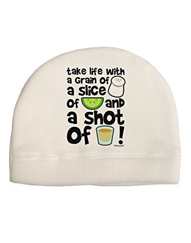 TOOLOUD Take Life with a Grain of Salt and a Shot of Tequila Adult Fleece Beanie Cap Hat
