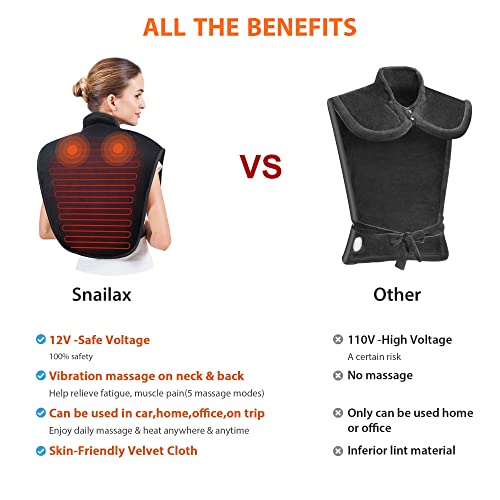 Heating Pad for Neck and Shoulders,Weighted Wearable Wrap Around