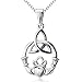 Sterling Silver Celtic Love by Kelly Hands Holding Crown Heart Claddagh Pendant Necklace, 18
