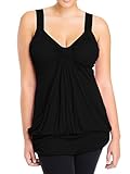 eVogues Plus size Low Cut Draping Top