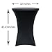 Your Chair Covers - 32 inch Highboy Cocktail Round Stretch Spandex Table Cover Black