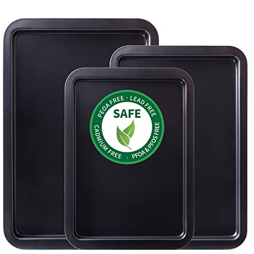 Amazqi Cookie Sheet Set of Nonstick Baking Sheet for Oven