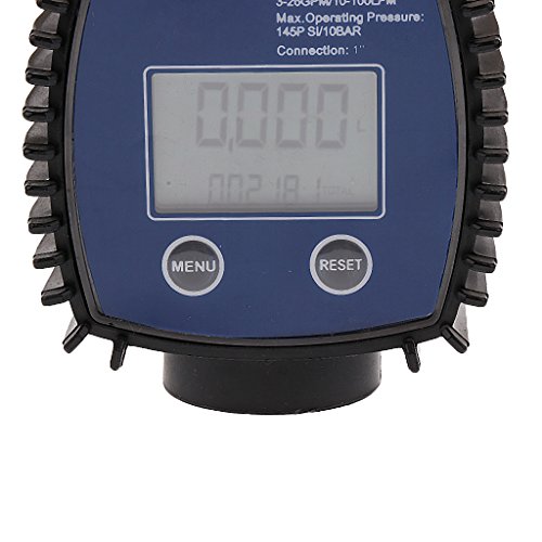MagiDeal Turbine Fuel Diesel Gasoline Kerosene Oil Oval Gear Digital Flow Meter 1''