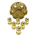 Metal Revoler Spinner Bullet Fidget, KINUT Solid Brass Metal Toy Gunner Cap