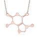 Discontinued Caffeine Necklace, Coffee Necklace, Caffeine Molecule Necklace for Coffee Lovers, Science Necklace for Chemistry Lovers, Coffee Gifts for Women, Coffee Lovers Gifts (Rose Gold Tone)