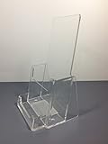 Clear Acrylic Brochure Holder with Business Card Holder