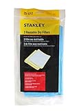 Stanley 25-1217 Reusable Dry Filter for 1-5 Gallon Wet/Dry Vacuum, 3-Pack