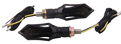 2 PCS Smoke Short Stalk Turn Signals LED Lights Blinkers for 2004 Buell Blast
