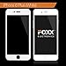 Iphone 6 Plus, 6S Plus 5.5 Inch Tempered Glass Screen Protector FULL WIDTH with White edge - Excellent Fitting Premium 9H Glass Featuring Anti-scratch, Anti-fingerprint, Bubble Free Features By Foxx Electronics