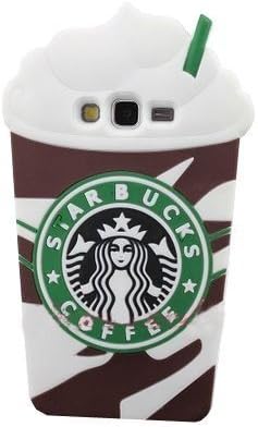 Core Prime Case,Galaxy Core Prime Starbucks Case,Tribe-Tiger Delicious Cartoon Starbucks Cream Soft Silicon Gel Rubber Case Cover Skin for Samsung Galaxy Core Prime G360/Prevail LTE(Brown)