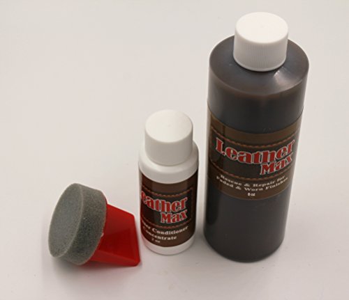 Furniture Leather Max Leather Restorer and Refinish Kit / 8 Oz Restorer / 2 Oz Conditioner/Sponge (Leather Repair) (Vinyl Repair) (Bone)