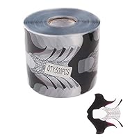 BeautyLeader 500Pcs/Roll Nail Form for Acrylic/UV Gel Nail Tips Extension Form Guide Sticker Manicure Black Red Clear Nail Polish Froms Nail Art Tool