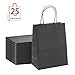 GSSUSA Kraft Paper Gift Bags 8x4.75x10.5 Paper Bags with Handles, Black 25 Pcs, Bulk Kraft Gift Bag for Shopping, Craft, Grocery, Party, Retail, Lunch, Business, Wedding, Merchandise, Boutique