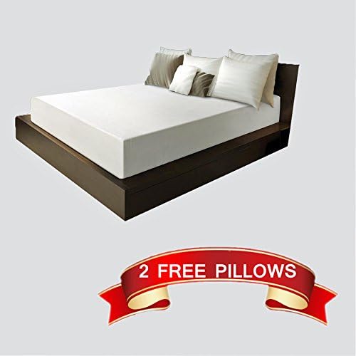 8 Inch King Size MEDIUM-FIRM Memory Foam Mattress Bed with 2 FREE GEL Pillows