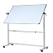 VIZ-PRO Double-Sided Magnetic Mobile Whiteboard,60 x 48 Inches Aluminum Frame & Stand