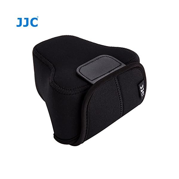 JJC OC-F2BK Schwarz Neopren Kameratasche für Fujifilm X-T10, X-T20, X-M1, X-A3, Olympus, Canon EOS M5, M50 mit Objektiv… – Bild 4