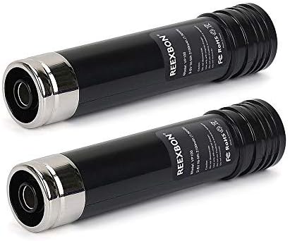 REEXBON VP100 2PCS 3.6V 2100mAh NIMH Replacement Battery for Black & Decker Versapak VP100 VP100C VP105 VP105C VP110 VP110C VP143 S100 S200 S300 S400 S500 VP750 VP800 VP720 VP730