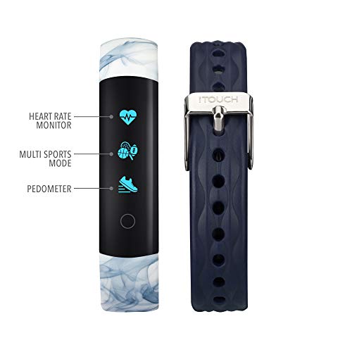iTouch Slim Interchangeable Fitness Activity Tracker (White Marble/Navy) iTouch Slim Interchangeable Fitness Activity Tracker (White Marble/Navy)