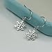 Snowflake 925 Sterling Silver High-Polished Drop Dangle Earrings Gift for Women (Hook Earrings)