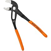 Klein Tools D5057B 7-Inch Quick-Adjust Klaw Pump Pliers, Compact Design with V-Jaw and Hardened Teeth for Maximum Torque