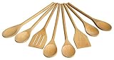 Mountain Woods UW8S Wooden Utensil Set, 8 Piece, 14 X 4 X 2