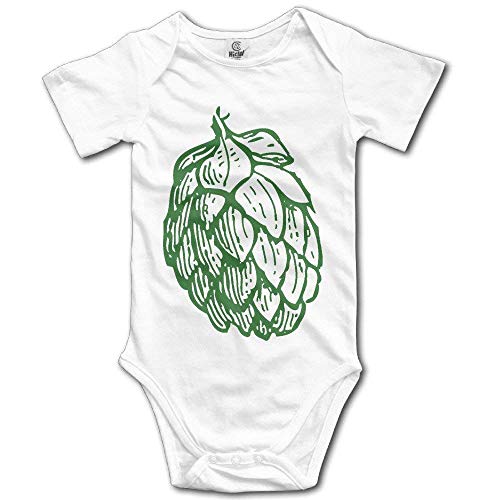 He Chang Yi Beer Hops Cute Baby Onesie Bodysuit White6 Months